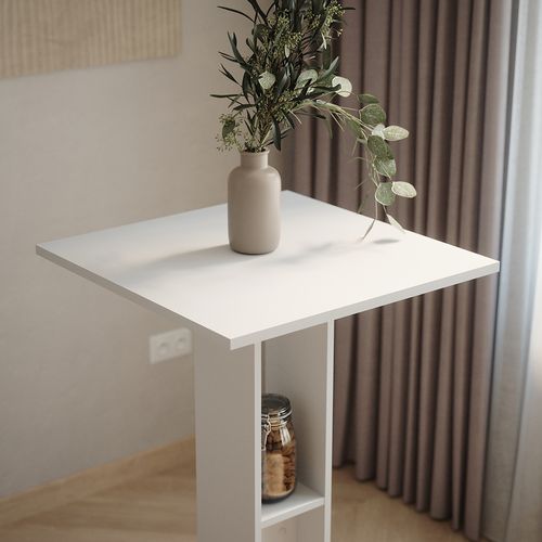 Table De Bar Repose 55577 Blanc 65x65cm