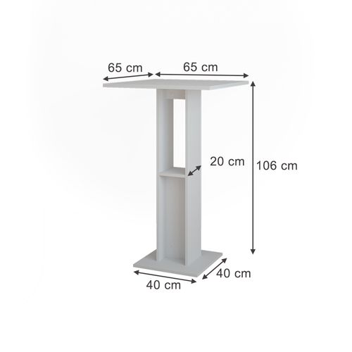 Table De Bar Repose 55577 Blanc 65x65cm