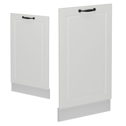Façade De Lave-vaisselle R-line 55071 Blanc Campagne 45cm , Pt Chêne