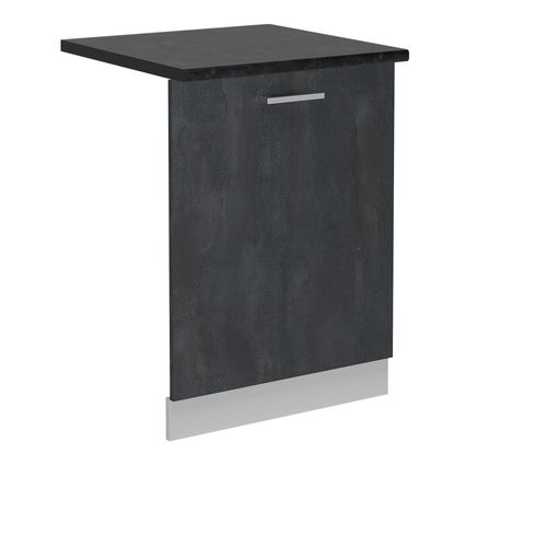 Façade De Lave-vaisselle R-line 55091 Béton Noir 60cm , Pt Anthracite