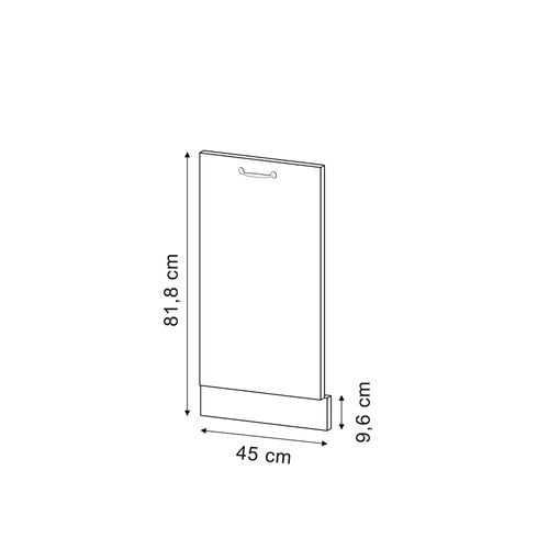 Façade De Lave-vaisselle R-line 55093 Béton Noir 45cm , Pt Marbre