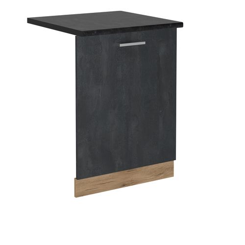 Façade De Lave-vaisselle R-line 55097 Béton Noir 60cm , Pt Anthracite