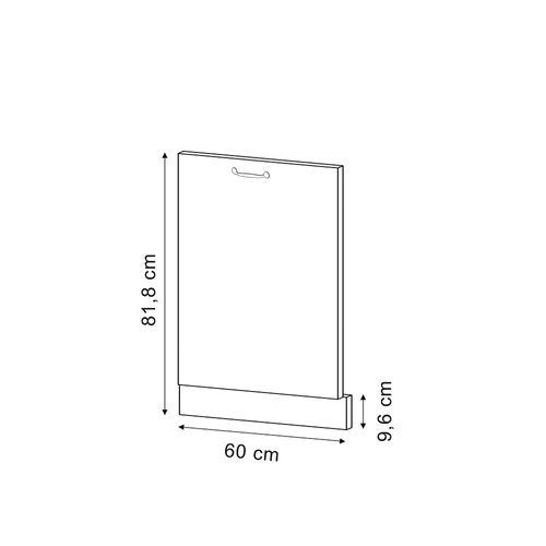 Façade De Lave-vaisselle R-line 55141 Blanc Campagne 60cm , Pt Marbre