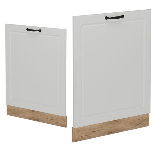 Façade De Lave-vaisselle R-line 55143 Blanc Campagne 60cm , Pt Chêne