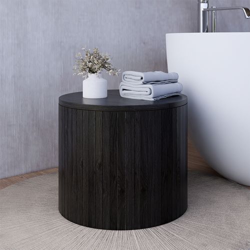 Ensemble De Tables Basses Tavilo 55194 Chêne/noir 48x48cm 2 Pièces