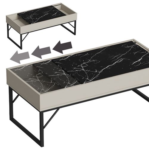 Table Basse Lunero 55196 Crème 105x50cm