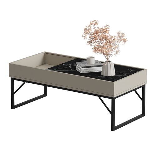 Table Basse Lunero 55196 Crème 105x50cm