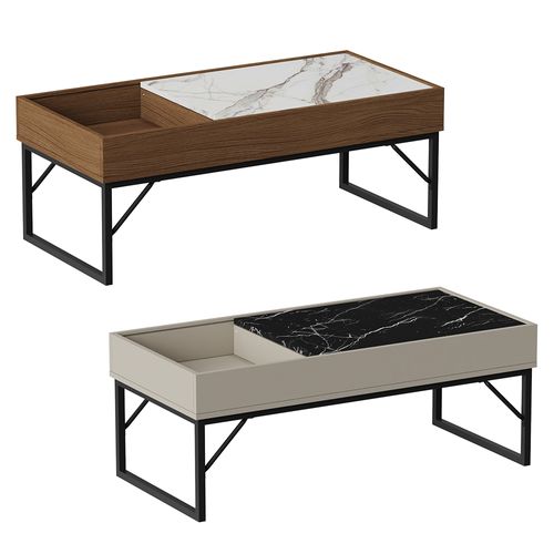 Table Basse Lunero 55196 Crème 105x50cm