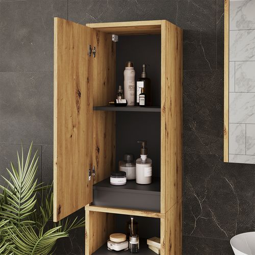 Ensemble De Meubles De Salle De Bain Viola 55231 Artisan/gris 3 Pièces