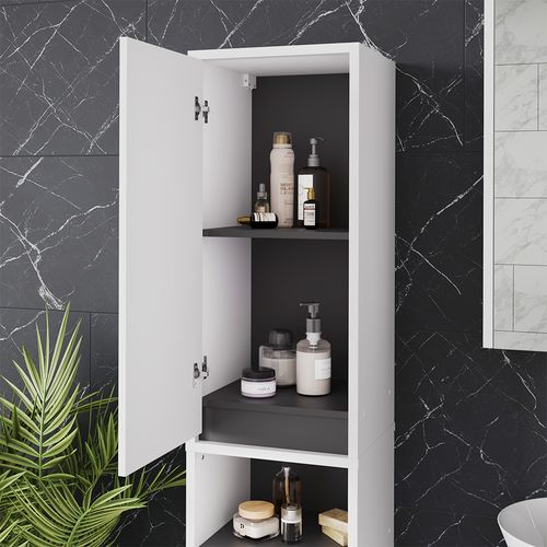 Ensemble De Meubles De Salle De Bain Viola 55228 Blanc/gris 3 Pièces