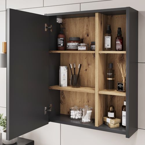 Ensemble De Meubles De Salle De Bains Viola 55214 Gris/artisan 3 Pièces