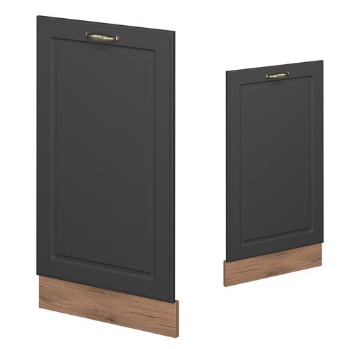 Façade De Lave-vaisselle Fame-line 55248 Anthracite-or 45cm , Pt Chêne