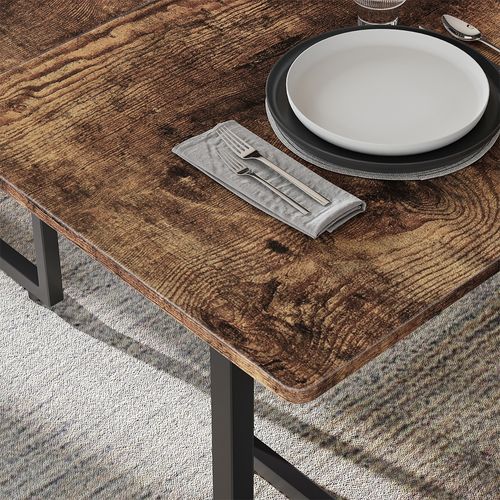Table De Salle à Manger Merido, Chêne Rustique/noir, 140x80cm