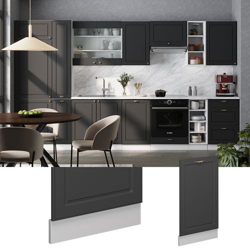 Façade De Lave-vaisselle Fame-line 55293 Anthracite-or 45cm , Pt Marbre