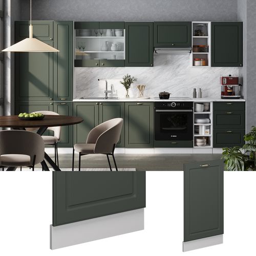 Façade De Lave-vaisselle Fame-line 55306 Vert Or Campagne 45cm , Pt Anthracite