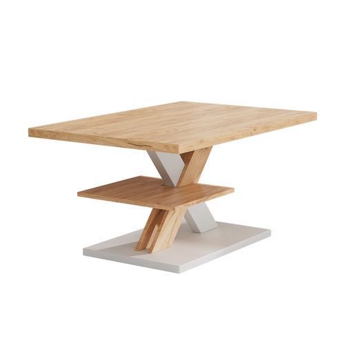 Table Basse Arivo 55341 Blanc 90x60cm Avec Tablette