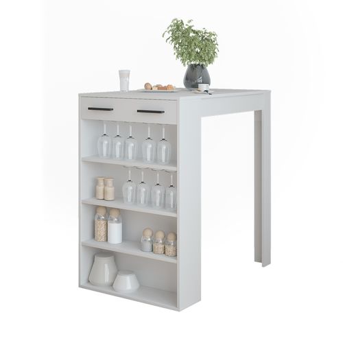 Table De Bar Repose 55343 Blanc 67x100cm
