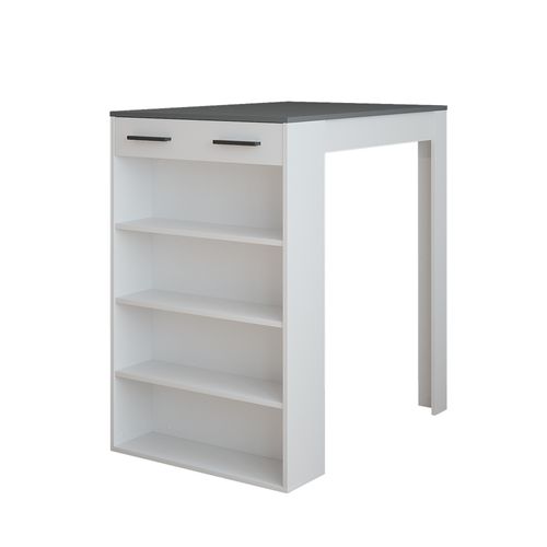 Table De Bar Repose 55344 Blanc/anthracite 67x100cm