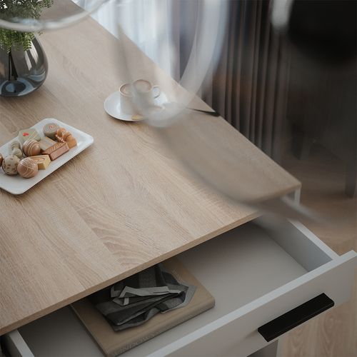 Table De Bar Repose 55346 Blanc/sonoma 67x100cm