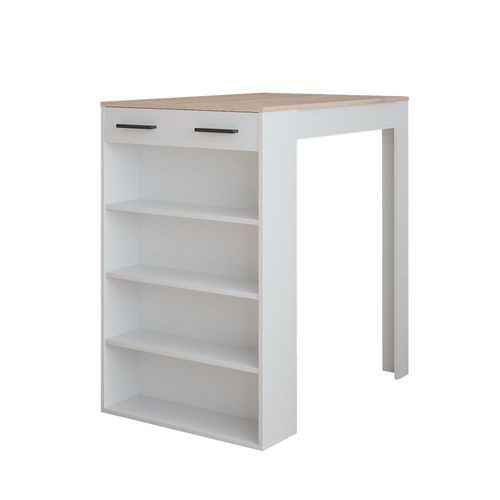 Table De Bar Repose 55346 Blanc/sonoma 67x100cm