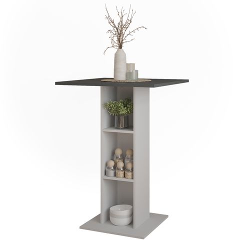 Table De Bar Repose 55348 Anthracite/blanc 75x75cm