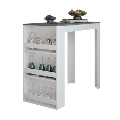 Table De Bar Repose 55352 Blanc/anthracite 57x117cm