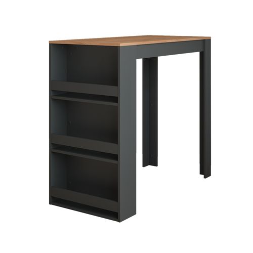 Table De Bar Repose 55353 Chêne Doré/anthracite 57x117cm