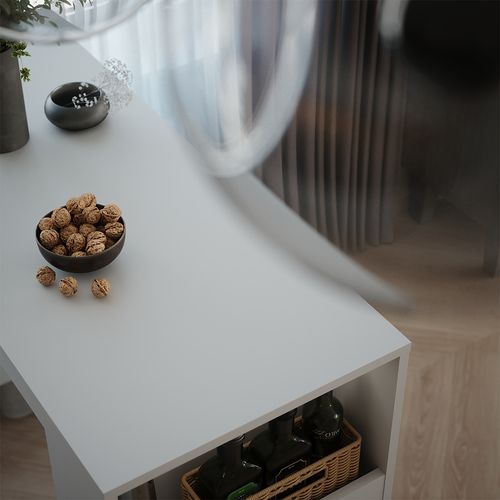 Table De Bar Repose 55354 Blanc 45x110cm
