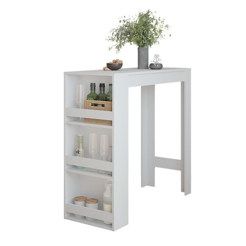 Table De Bar Repose 55354 Blanc 45x110cm