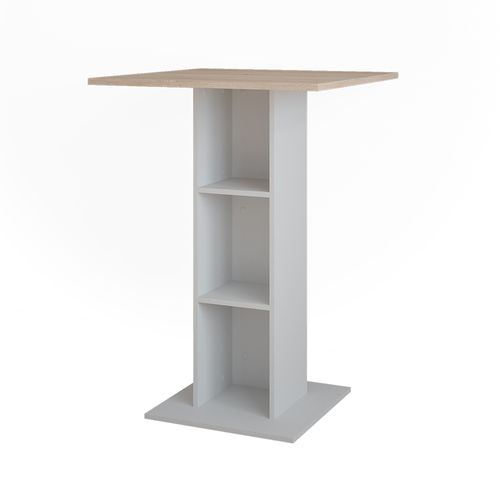 Table De Bar Repose 55372 Blanc/sonoma 75x75cm