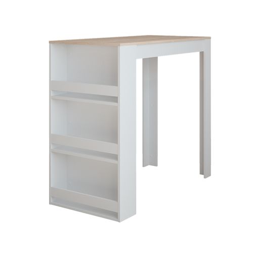 Table De Bar Repose 55373 Blanc/sonoma 57x117cm