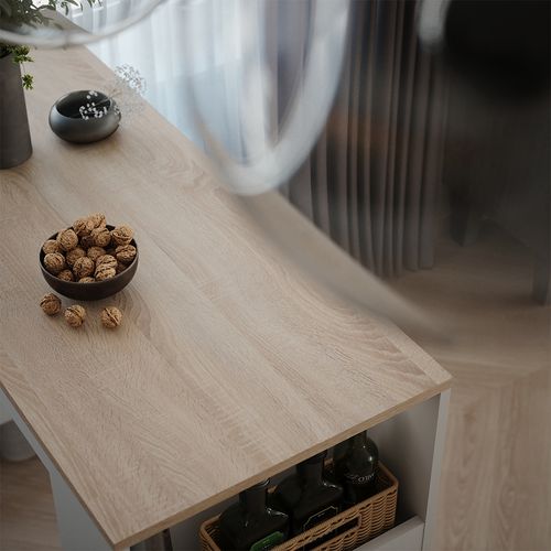 Table De Bar Repose 55374 Blanc/sonoma 45x110cm