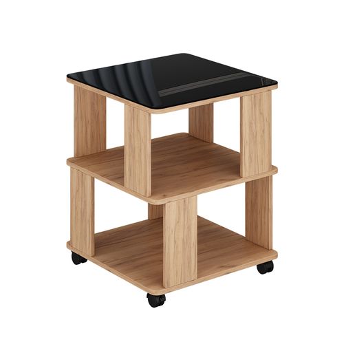 Table Basse Velito 55377 Chêne Doré/noir 50x50cm