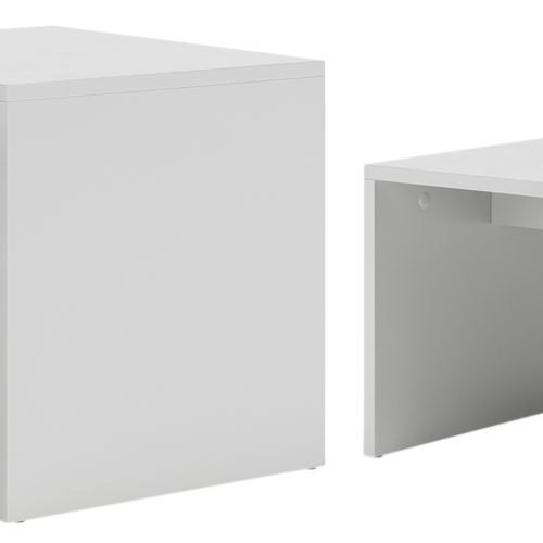 Ensemble De Tables Basses Donat 55392 Blanc 100x48cm 2 Pièces
