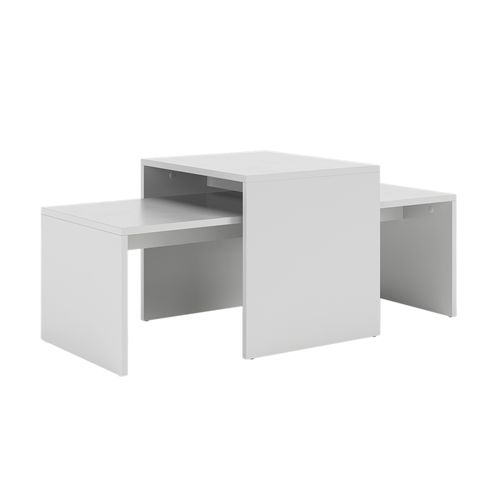 Ensemble De Tables Basses Donat 55392 Blanc 100x48cm 2 Pièces