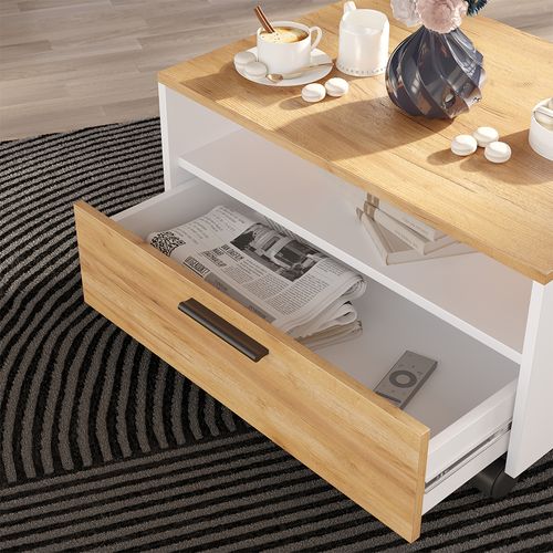 Table Basse Bibo 55398 Chêne Blanc/force De Lor 70x52.4cm