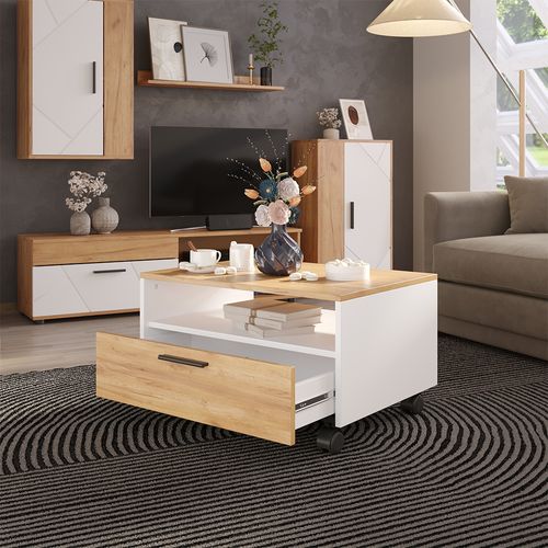 Table Basse Bibo 55398 Chêne Blanc/force De Lor 70x52.4cm