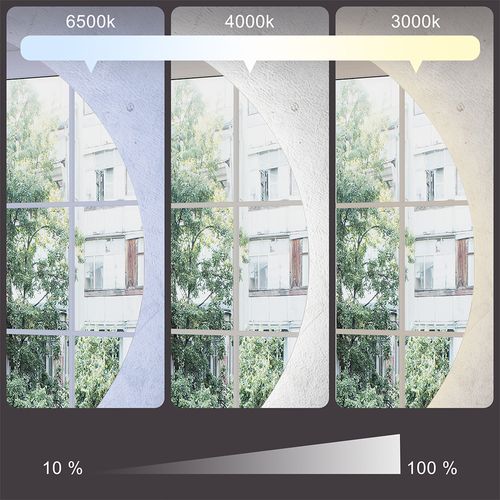 Miroir Mural Miral 55486 Verre 100x2.8cm Avec Rétro-éclairage