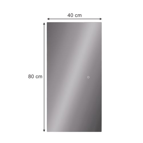 Miroir Mural Miral 55495 Verre 80x2.8cm Avec Rétro-éclairage