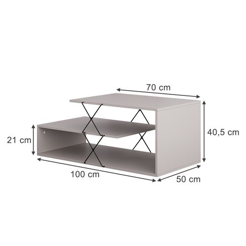 Table Basse Nario 55820 Cachemire 100x50cm