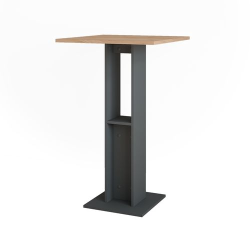 Table De Bar Repose 55581 Chêne Doré/anthracite 65x65cm