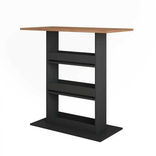 Table De Bar Repose 55585 Chêne Doré/anthracite 110x55cm