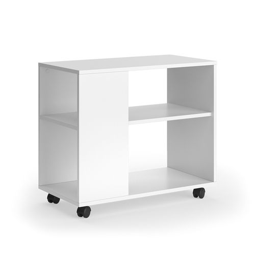 Table Basse Marian, Blanc, 70x36.6cm Avec Roulettes