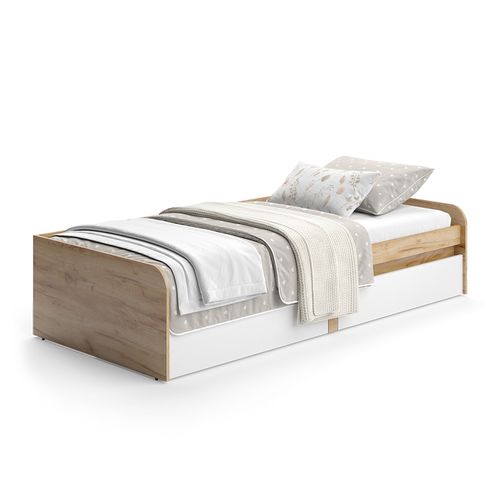 Lit Denfant Clario 55612 Blanc/artisan 90x200 Cm Sans Matelas