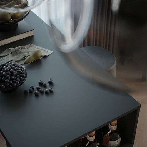 Set De Table De Bar Repose 55721 Anthracite 57x117cm Avec 2 Tabourets De Bar