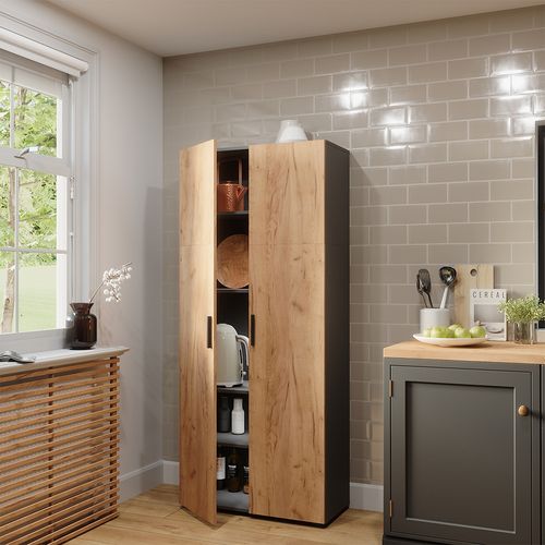 Étagère à Dossiers Frank 55773 Anthracite/chêne Doré 80x183.8cm