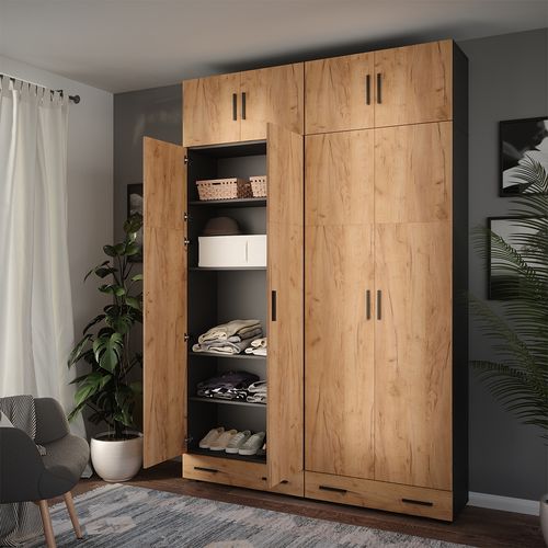 Module D'extension Ingo, Anthracite/chêne Doré, 80x40cm Avec 2 Portes