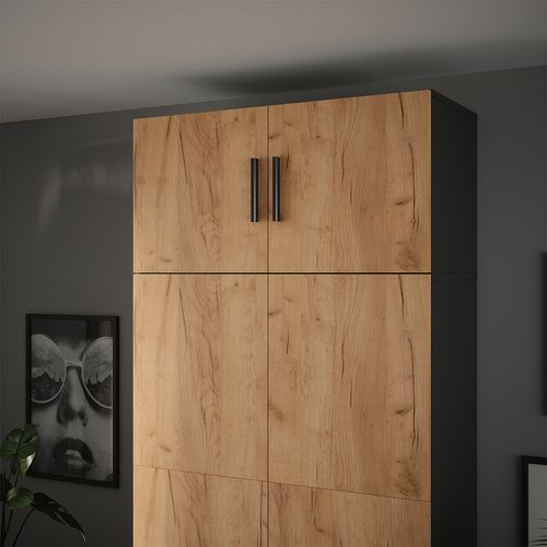 Module D'extension Ingo, Anthracite/chêne Doré, 80x40cm Avec 2 Portes