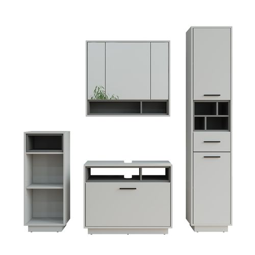 Meubles Bain Beatrice 55794 Gris/anthracite Kit 4