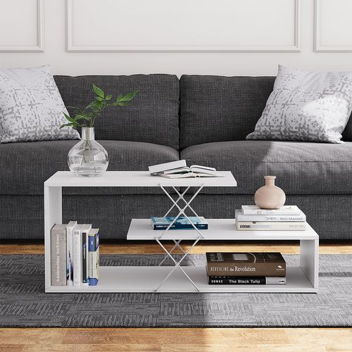 Table Basse Nario 55821 Blanc 100x50cm